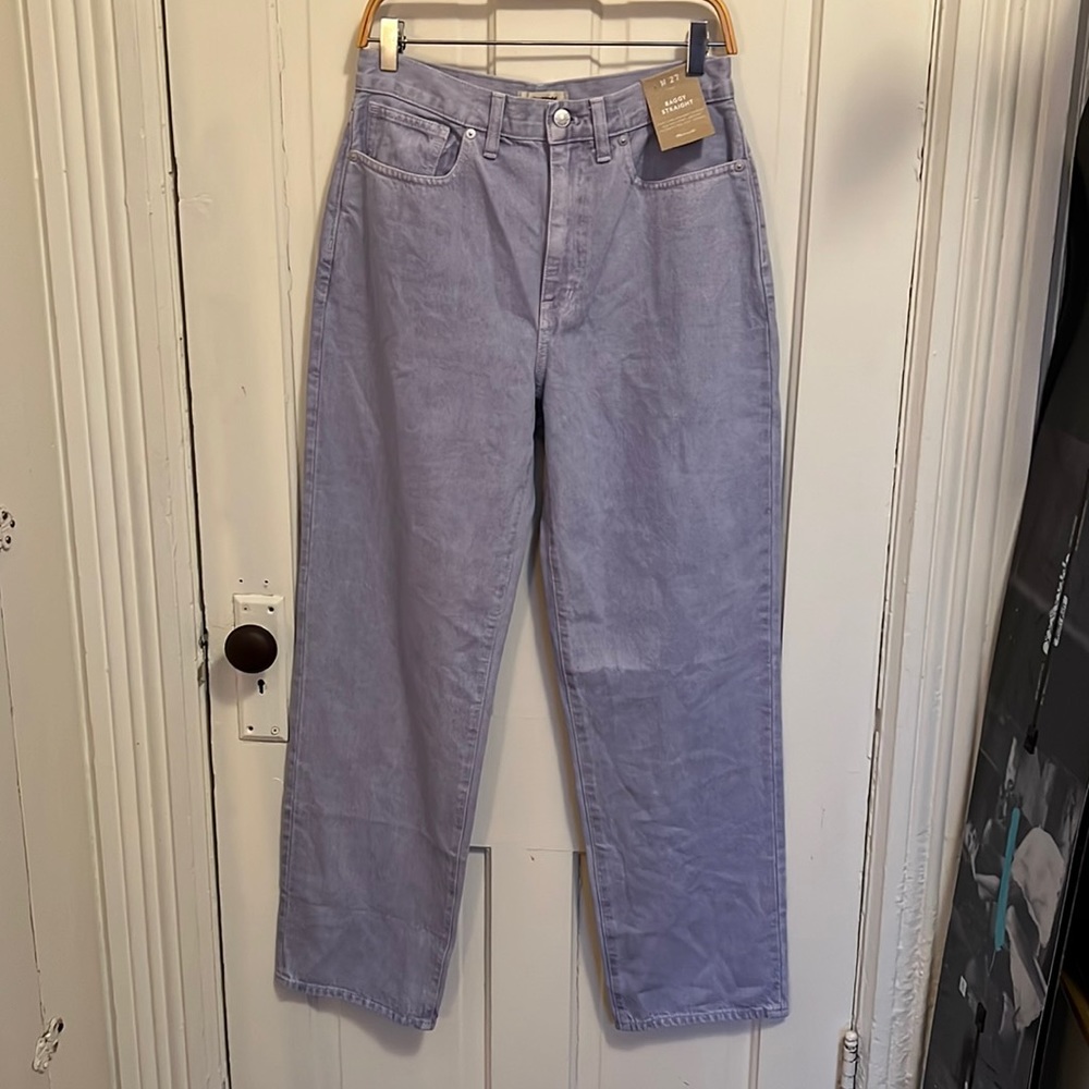 Madewell Baggy Straight Jeans: Garment-Dyed Edition